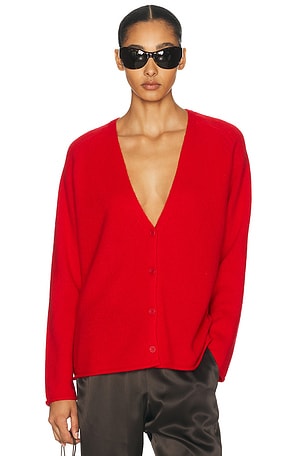 SABLYN Samson Relaxed Saddle Raglan Cardigan in Coral