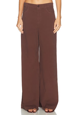 SABLYN Sullivan Relaxed 4 Pocket Wide Leg Pant in Brown