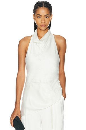 SANS FAFF Aegean Cowl Top in White