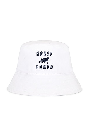 Siegelman Stable Embroidered Bucket Hat in White