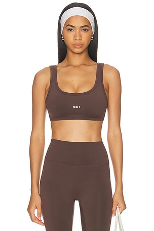 SET Active Breathe 1.0 Scoop Bra in Brown