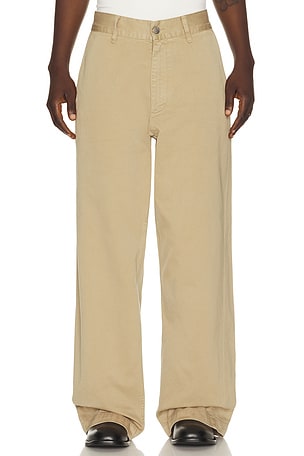 Sunflower Wide Twist Chino Pan in Brown