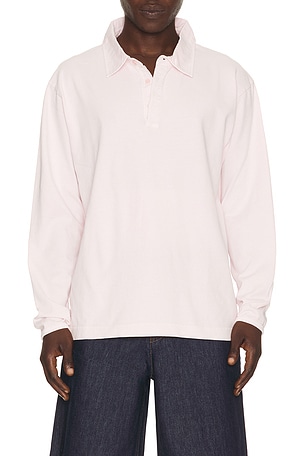 Sunflower Heavy Jersey Rugby Polo in Blush