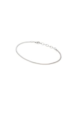 Serge de Nimes Rounded Snake Bracelet in Metallic Silver