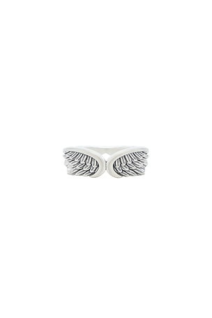 Serge de Nimes Angel Ring in Metallic Silver
