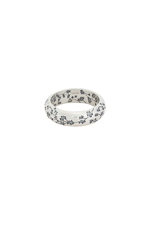 Serge de Nimes Blossom Ring in Metallic Silver