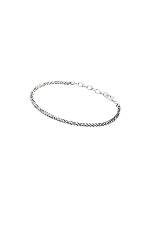 Serge de Nimes Square Spiga Bracelet in Metallic Silver