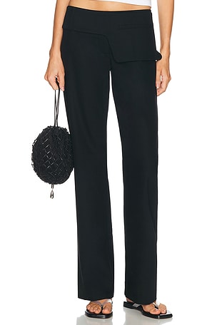 St. Agni Belt Detail Pant in Black