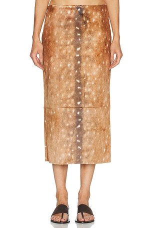 St. Agni Fawn Pencil Skirt in Cognac