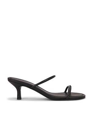 St. Agni Minimal Strap Heeled Sandal in Black