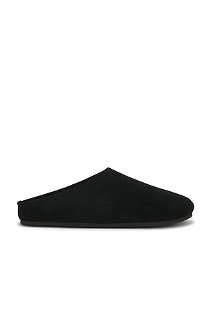St. Agni Suede Mule in Black