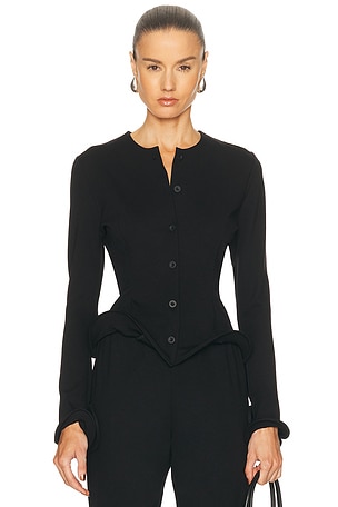 Sid Neigum Wave Hem Jacket in Black