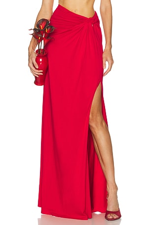 Sid Neigum Braid Skirt in Red