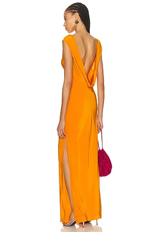 SIR. Isla Cowl Back Gown in Orange