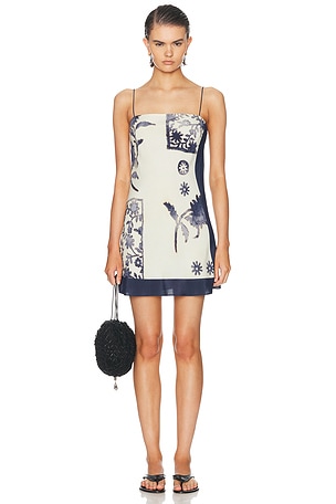 SIR. Phillipa Slip Mini Dress in Navy