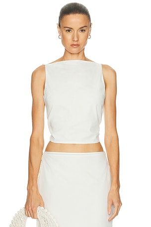 SIR. Elysee Open Back Top in White