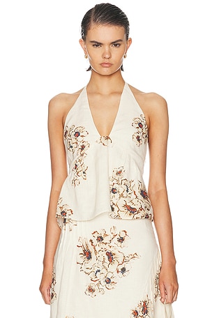 SIR. Freja Halter Top in White