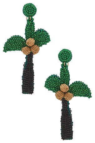 SIMONMILLER Palm Earrings in Green