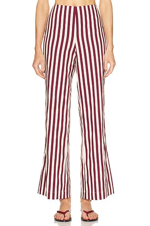 SIMONMILLER Pia Poplin Pant in Burgundy