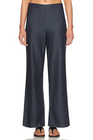 SIMONMILLER Pia Chambray Pant in Navy