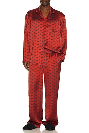 SKIMS Sleep Sateen Set in Red