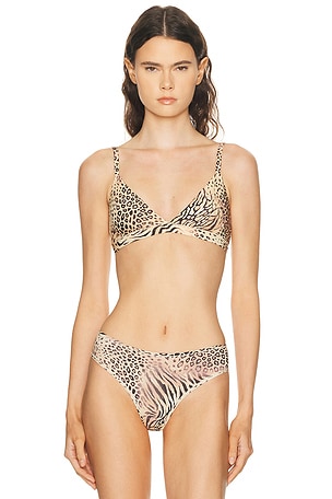 SKIMS Fits Everybody Triangle Bralette in Brown