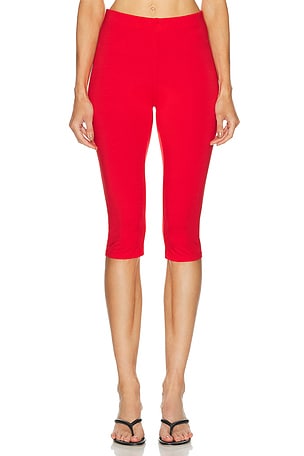 SKIMS Smooth Layers Capri Pant in Red