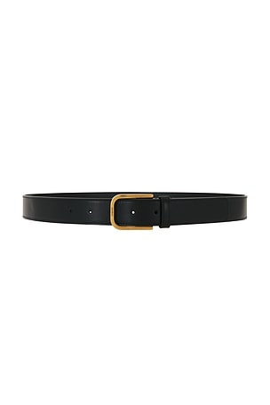 Saint Laurent Ceinture Boucle Minimale Belt in Black