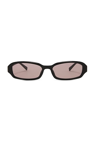 Saint Laurent Sl Logo Erin Rectangular Sunglasses in Black
