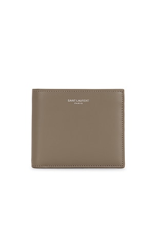 Saint Laurent East West Wallet in Taupe