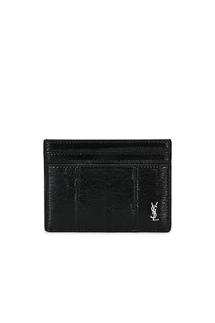 Saint Laurent Credit Card Case in Black