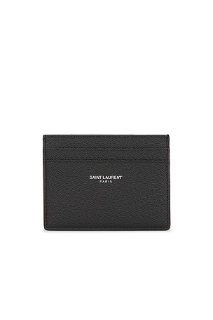 Saint Laurent Credit Card Case in Black