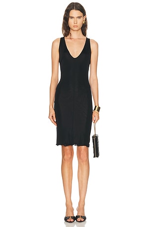 Saint Laurent Sleeveless Mini Dress in Black