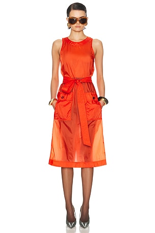 Saint Laurent Nylon Dress in Orange