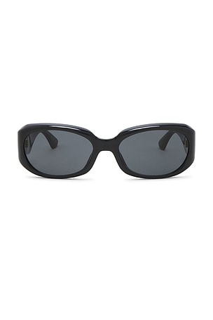 Saint Laurent Bold Injected Rectangular Sunglasses in Black