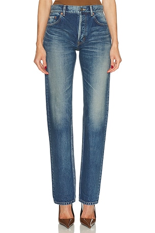 Saint Laurent Relaxed Straight Leg in Blue
