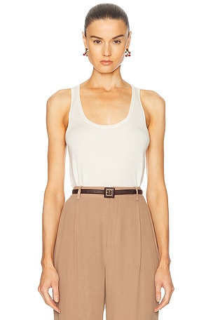 Saint Laurent Tank Top in Cream