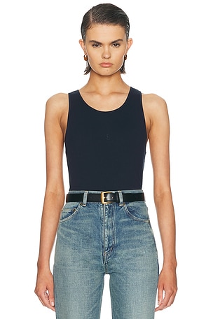Saint Laurent Cassandre Tank Top in Navy
