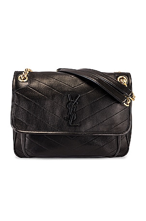 Saint Laurent Medium Niki Chain Bag in Black