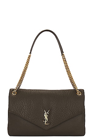 Saint Laurent Large Calypso Chain Bag in Olive