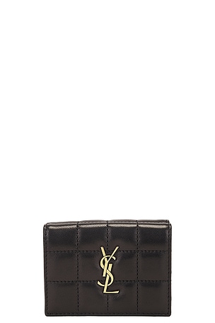 Saint Laurent Tiny Origami Wallet in Black