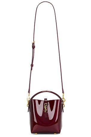 Saint Laurent Mini Le 37 Bucket Bag in Red