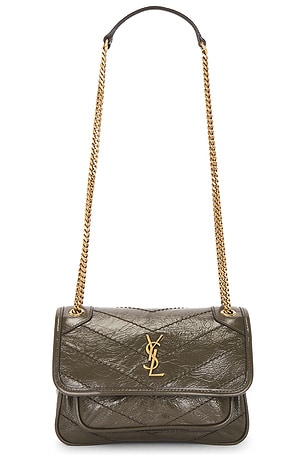 Saint Laurent Mini Niki Chain Bag in Army