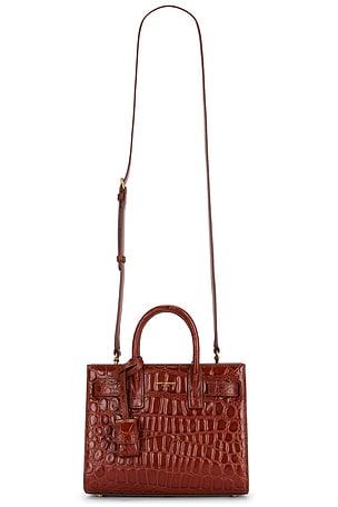 Saint Laurent Nano Sac De Jour Carryall Bag in Brown