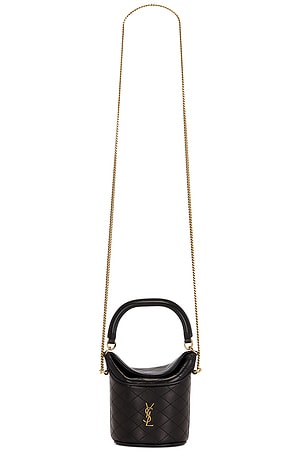 Saint Laurent Mini Top Handle Bucket Bag in Black