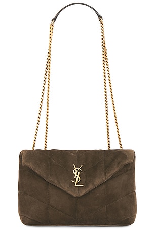 Saint Laurent Toy Puffer Chain Bag in Army