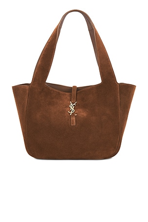 Saint Laurent Le 5 a 7 Tote Bag in Brown