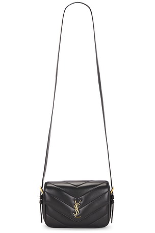 Saint Laurent Loulou Cassandre Toy Crossbody Bag in Black