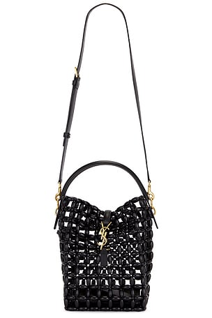 Saint Laurent Small Le 37 Supple Bucket Bag in Black