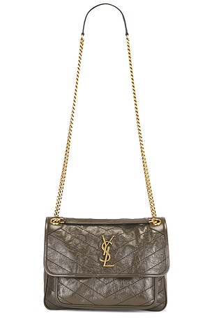Saint Laurent Medium Niki Chain Bag in Brown